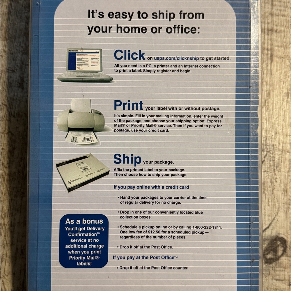 NEW IN PACKAGE- Blue USPS Postal Scale with Accessories - Picture 6 of 8